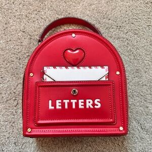 Kate Spade Red Mini Bag with Heart and Letter Detail